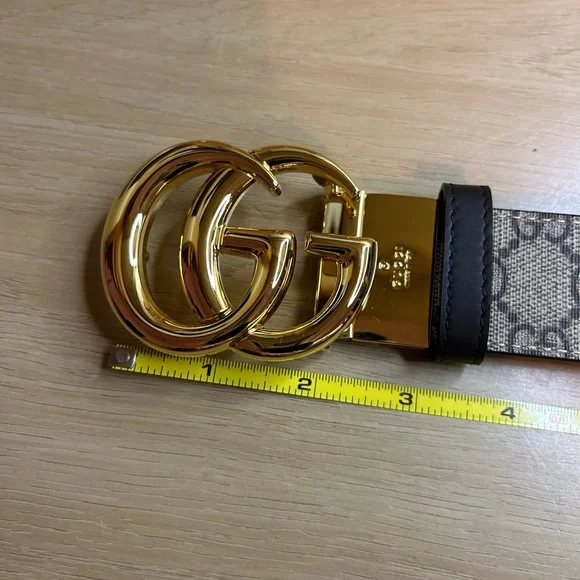 GG Marmont Reversible GG Supreme/Leather Size 85/34 - Picture 8 of 9